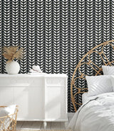 Wallpaper Elegant Birds Peel & Stick Wallpaper // Black & Metallic