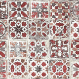 Wallpaper Encaustic Tile Peel & Stick Wallpaper // Red