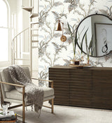 Wallpaper Enchanted Fern Wallpaper // Beige & Grey