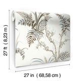 Wallpaper Enchanted Fern Wallpaper // Beige & Grey
