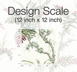 Wallpaper Enchanted Fern Wallpaper // Green & Red