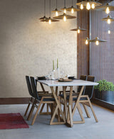 Wallpaper Entablature Scroll Wallpaper // Cream