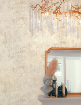 Wallpaper Entablature Scroll Wallpaper // Cream