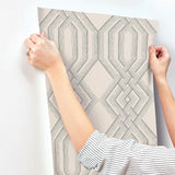Wallpaper Etched Lattice Wallpaper // Grey