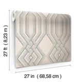 Wallpaper Etched Lattice Wallpaper // Grey