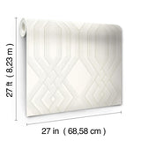 Wallpaper Ettched Lattice Wallpaper // Taupe