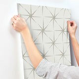 Wallpaper Evening Star Wallpaper // Silver