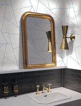 Wallpaper Factured Prism Peel & Stick Wallpaper // White & Blue