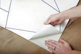 Wallpaper Factured Prism Peel & Stick Wallpaper // White & Blue