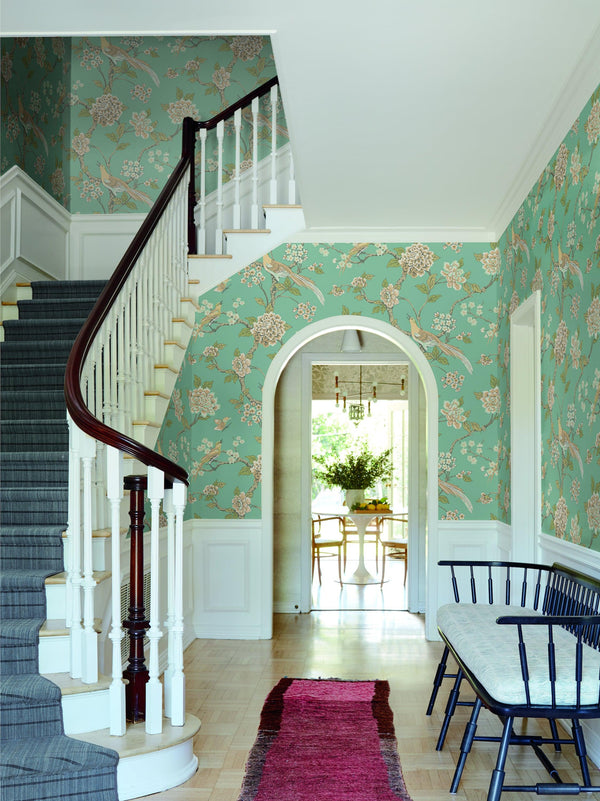 Wallpaper Fanciful Wallpaper // Blue & Green
