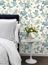 Wallpaper Fanciful Wallpaper // Blue & White