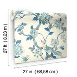 Wallpaper Fanciful Wallpaper // Blue & White