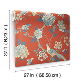 Wallpaper Fanciful Wallpaper // Orange & Blue