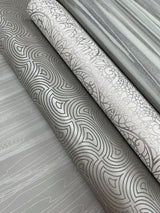 Wallpaper Fantasy Faux Bois Wallpaper // Grey & White