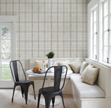 Wallpaper Farmhouse Plaid Wallpaper // Beige & Grey
