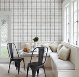 Wallpaper Farmhouse Plaid Wallpaper // Navy & White