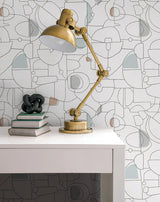Wallpaper Fauvist Peel & Stick Wallpaper // Blue & Brown