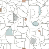 Wallpaper Fauvist Peel & Stick Wallpaper // Blue & Brown