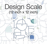 Wallpaper Fauvist Peel & Stick Wallpaper // Blue & Green