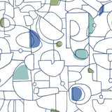 Wallpaper Fauvist Peel & Stick Wallpaper // Blue & Green