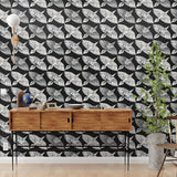 Wallpaper Feather Flight Peel & Stick Wallpaper // Black