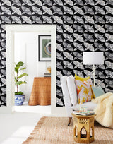 Wallpaper Feather Flight Peel & Stick Wallpaper // Black