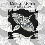 Wallpaper Feather Flight Peel & Stick Wallpaper // Black