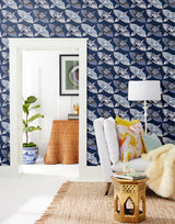 Wallpaper Feather Flight Peel & Stick Wallpaper // Blue