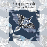 Wallpaper Feather Flight Peel & Stick Wallpaper // Blue