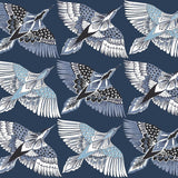 Wallpaper Feather Flight Peel & Stick Wallpaper // Blue