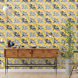 Wallpaper Feather Flight Peel & Stick Wallpaper // Yellow