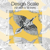 Wallpaper Feather Flight Peel & Stick Wallpaper // Yellow