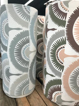 Wallpaper Feather & Fringe Wallpaper // Cream & Blue