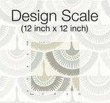 Wallpaper Feather & Fringe Wallpaper // Cream & Blue