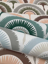 Wallpaper Feather & Fringe Wallpaper // Cream & Blue