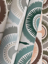 Wallpaper Feather & Fringe Wallpaper // Cream & Blue