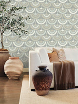 Wallpaper Feather & Fringe Wallpaper // Grey
