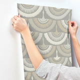 Wallpaper Feather & Fringe Wallpaper // Grey