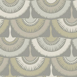 Wallpaper Feather & Fringe Wallpaper // Grey