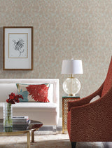 Wallpaper Feathers Wallpaper // Brown & Turquoise