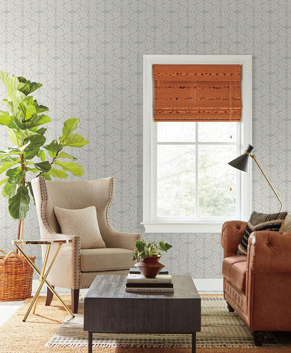 Wallpaper Fern Tile Wallpaper // Light Grey