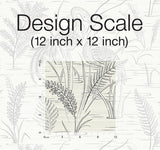 Wallpaper Fernwater Cranes Wallpaper // Black & Grey