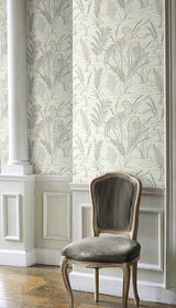 Wallpaper Fernwater Cranes Wallpaper // Brown & Blue