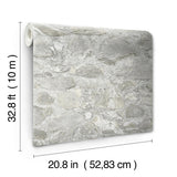 Wallpaper Field Stone Wallpaper // Grey