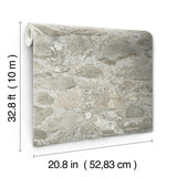 Wallpaper Field Stone Wallpaper // Taupe
