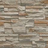 Wallpaper Flat Stone Wallpaper // Brown & Grey