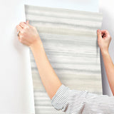 Wallpaper Fleeting Horizon Stripe Wallpaper // Tan