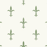 Wallpaper Fleur De Lis Wallpaper // White & Green