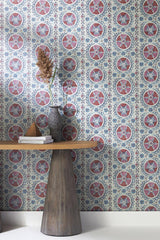 Wallpaper Fleurus Wallpaper // Red & Blue