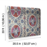 Wallpaper Fleurus Wallpaper // Red & Blue
